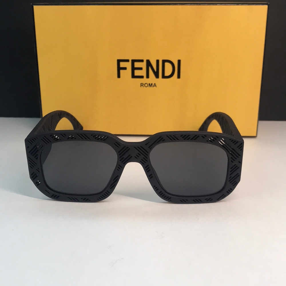 New FE40113i 02A FENDI FE40113I Shadow rectangle-frame acetate sunglasses - Picture 5 of 13